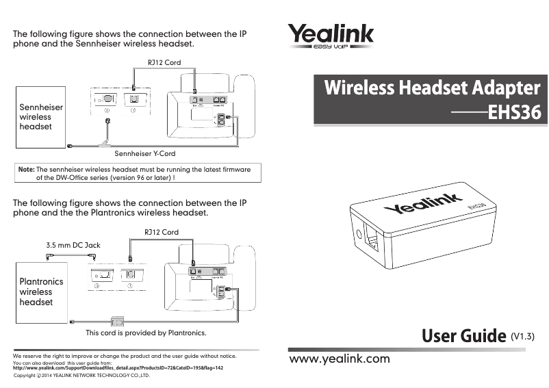 Image de la première page du manuel de l'appareil EHS36