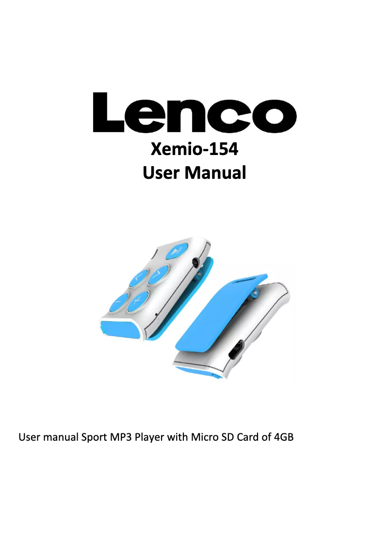 Page n°1 - Manuel utilisateur Lenco Xemio-154