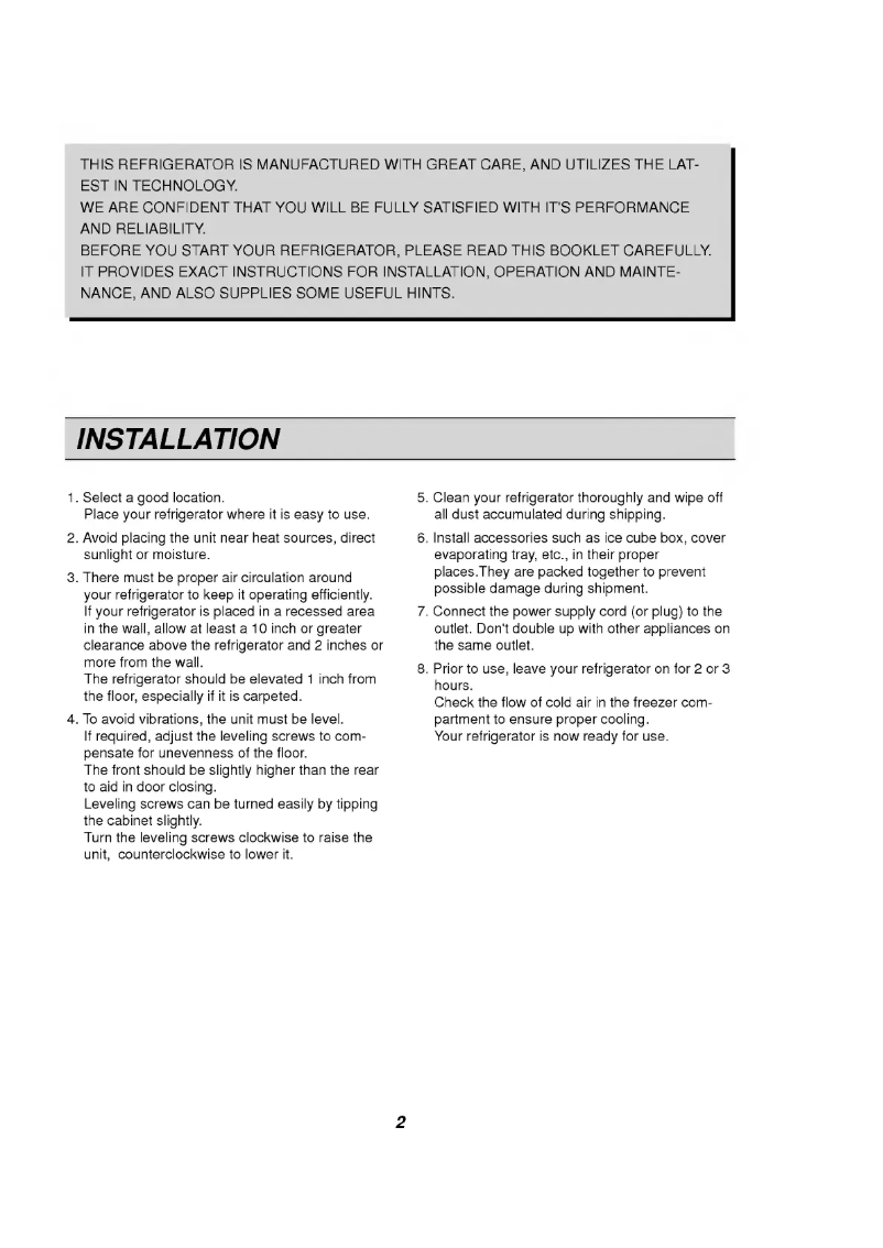 Page 1 de la notice Manuel utilisateur LG GR-403SLF