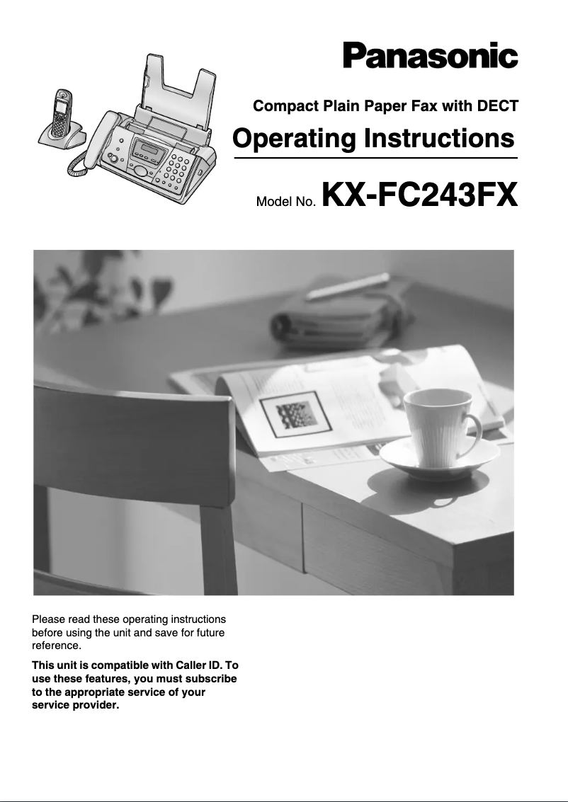 Page 1 de la notice Manuel utilisateur Panasonic KX-FC243FX