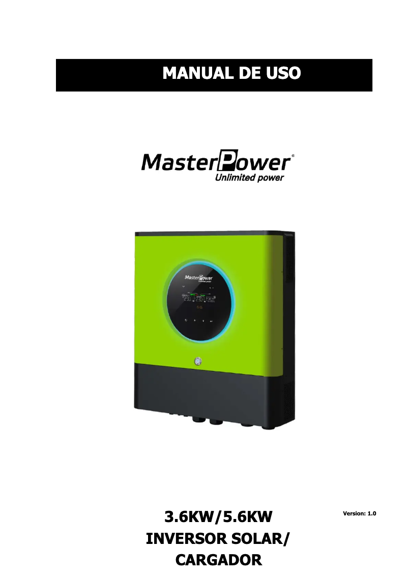 Page n°1 - Manuel utilisateur MasterPower Omega UM v4 3K-24