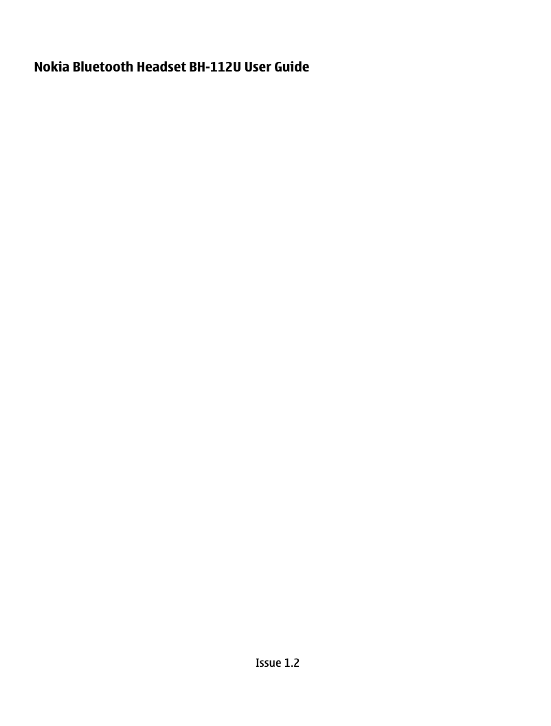 Image de la première page du manuel de l'appareil BH-112U