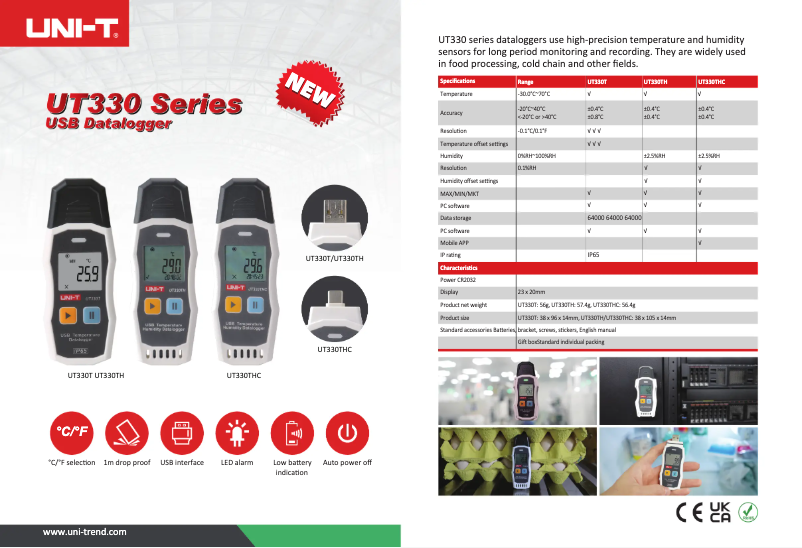 Page n°1 - Manuel utilisateur Uni-T UT330THC
