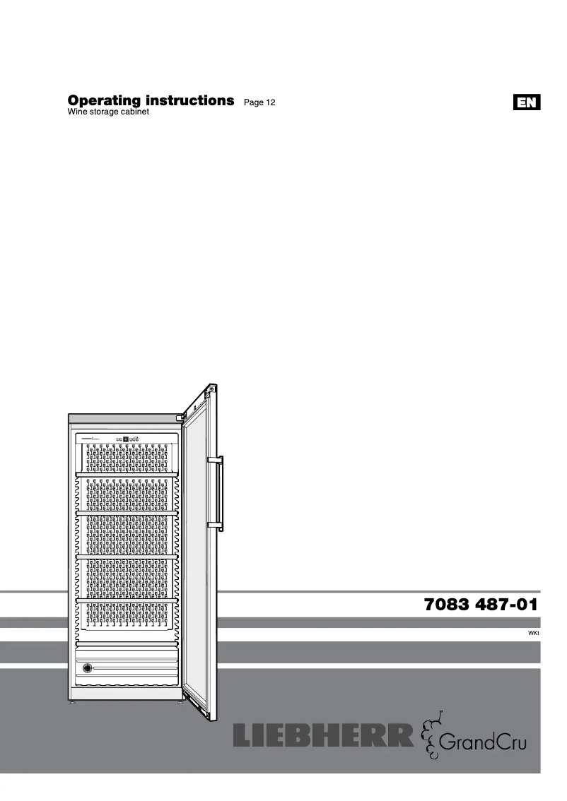 Page 1 de la notice Manuel utilisateur Liebherr WKT 4552