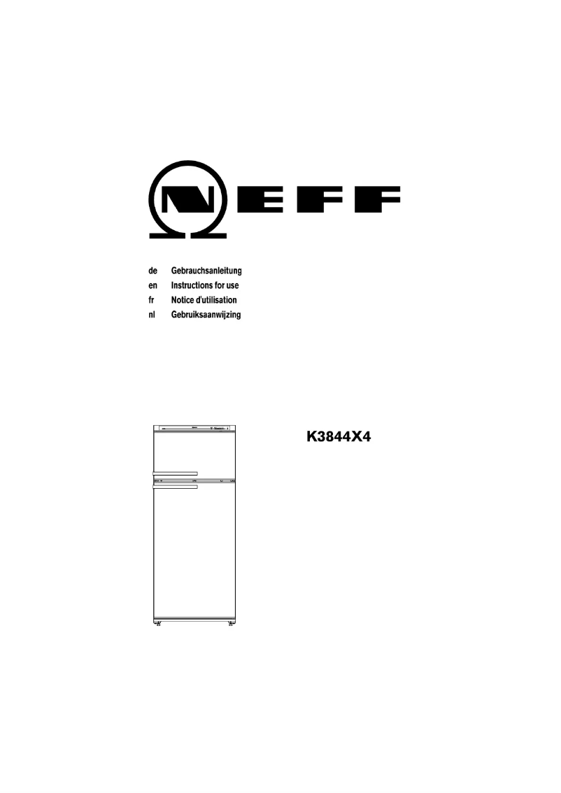 Page n°1 - Manuel utilisateur Neff K 3844 X 4