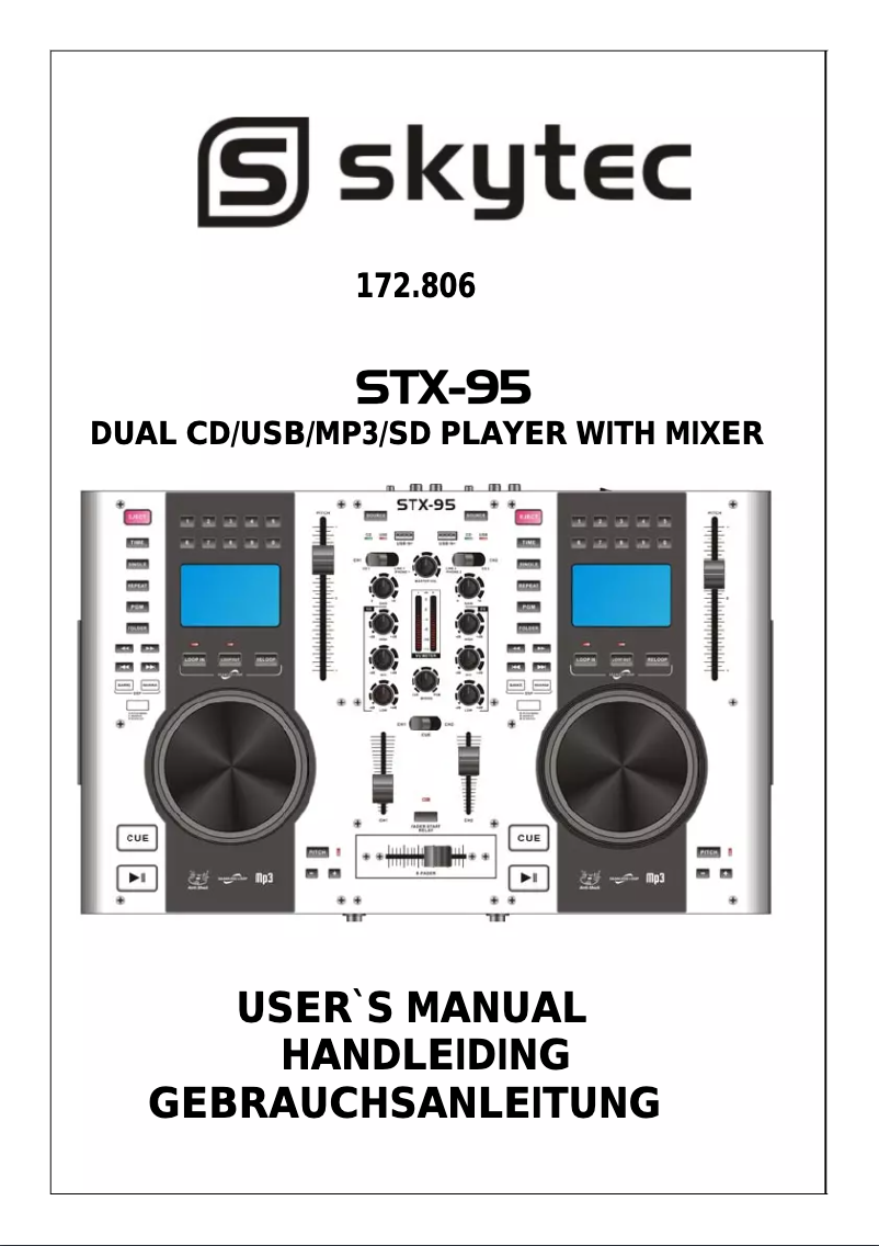 Page 1 de la notice Manuel utilisateur Skytec STX-95