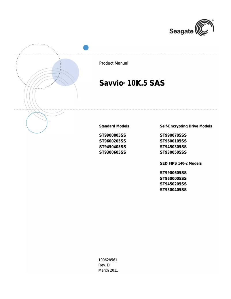 Image de la première page du manuel de l'appareil Savvio 900GB SAS