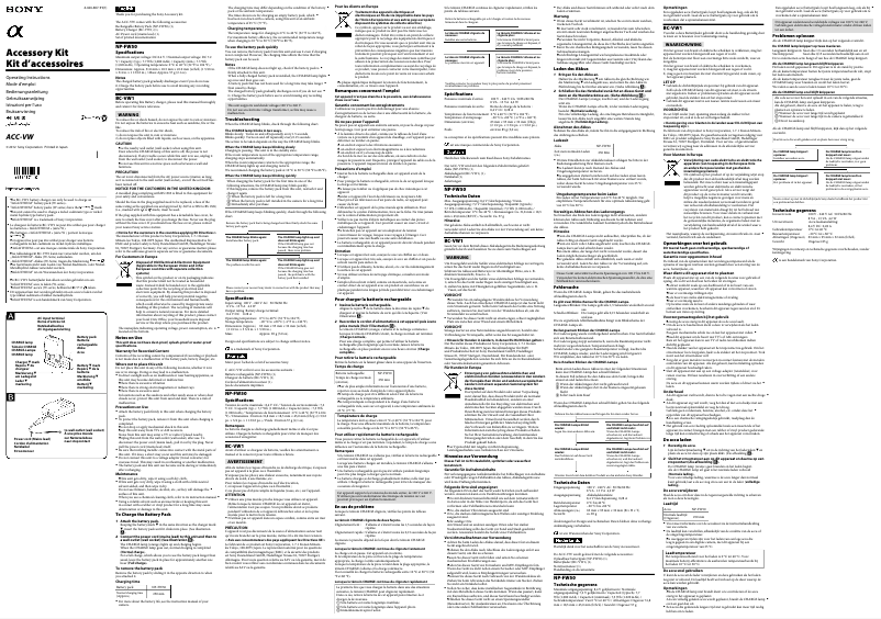 Image de la première page du manuel de l'appareil ACC-VW