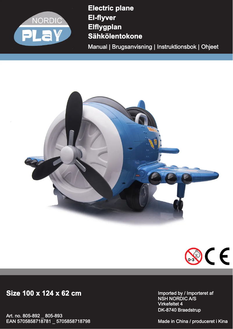 Page 1 de la notice Manuel utilisateur Nordic Play 805-892