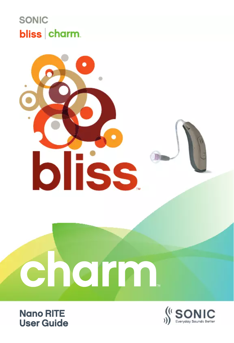 Page n°1 - Manuel utilisateur Sonic Bliss Nano RITE