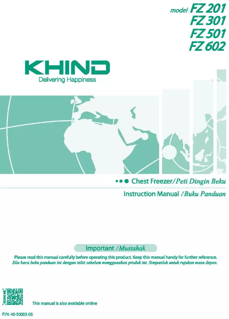 Page 1 de la notice Manuel utilisateur Khind FZ602
