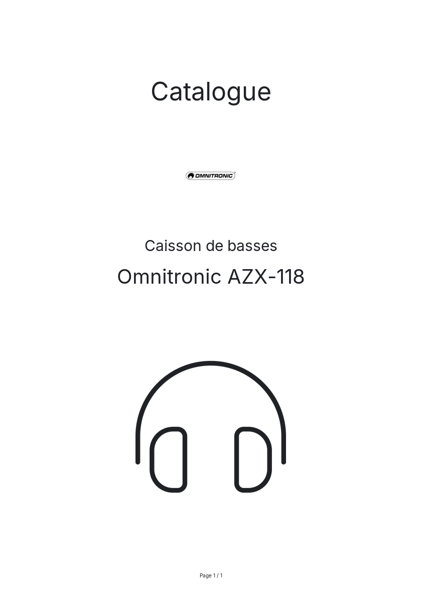 Image de la première page du manuel de l'appareil AZX-118