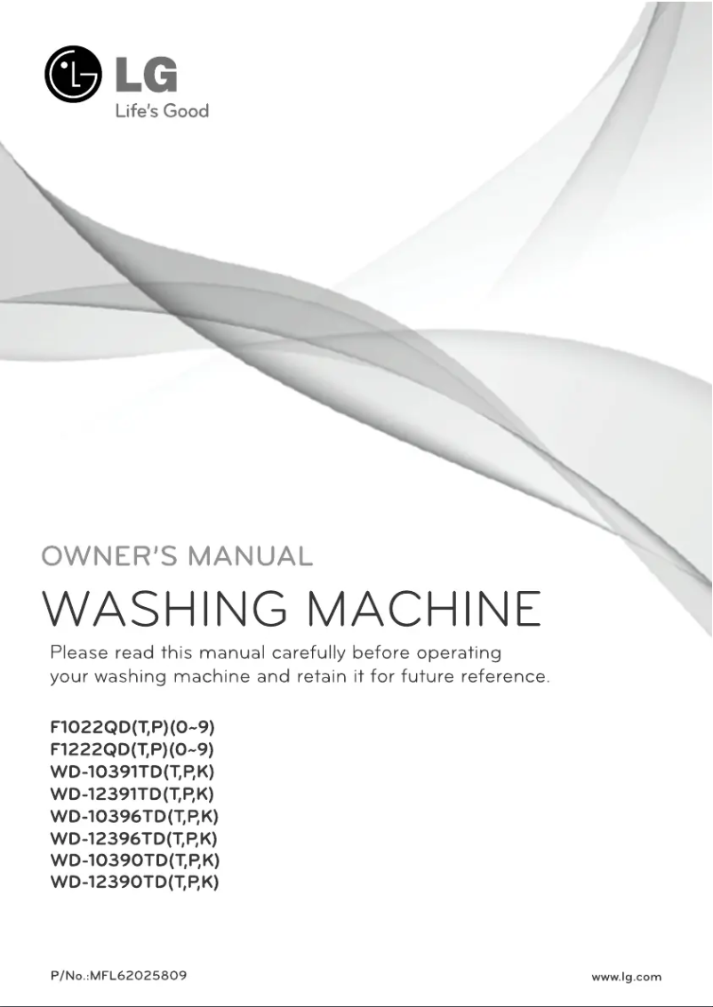 Page n°1 - Manuel utilisateur LG WD-12390TDP