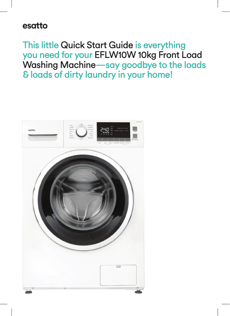Page 1 de la notice Guide de démarrage rapide Esatto EFLW10W