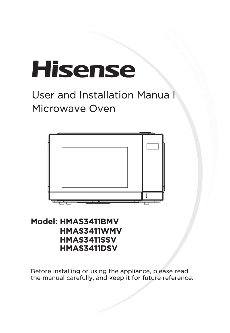 Página 1 del manual Manual de usuario Hisense HMAS3411BMV