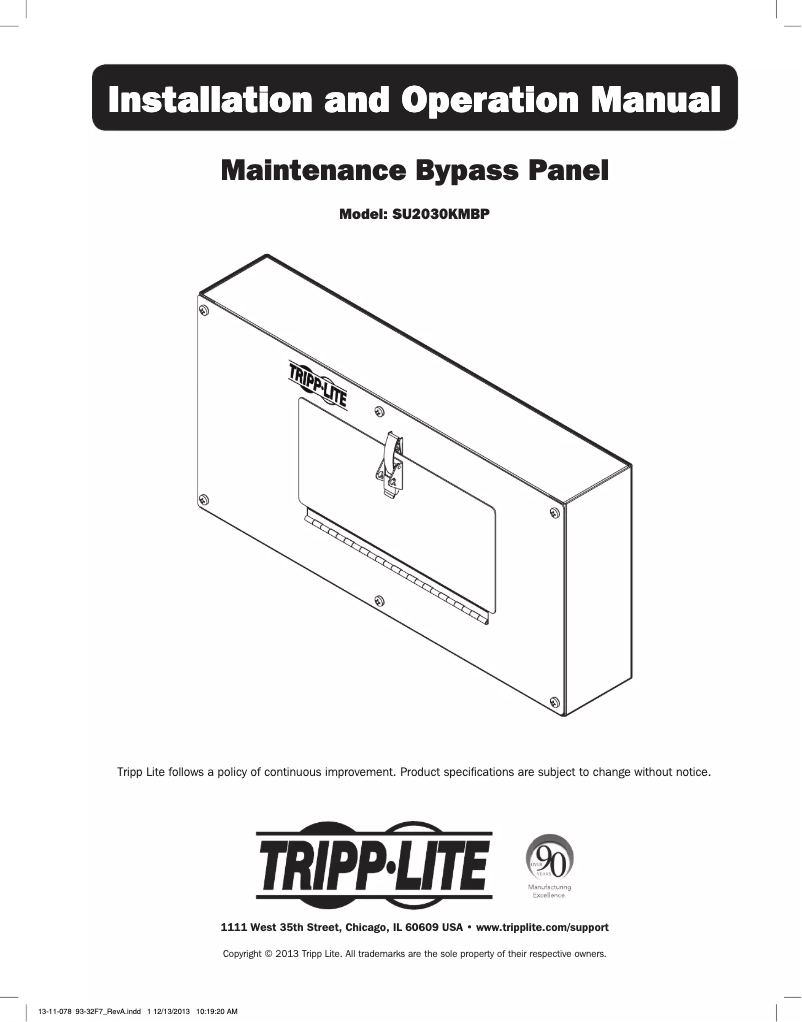 Página 1 del manual Manual de usuario Tripp Lite SU2030KMBP