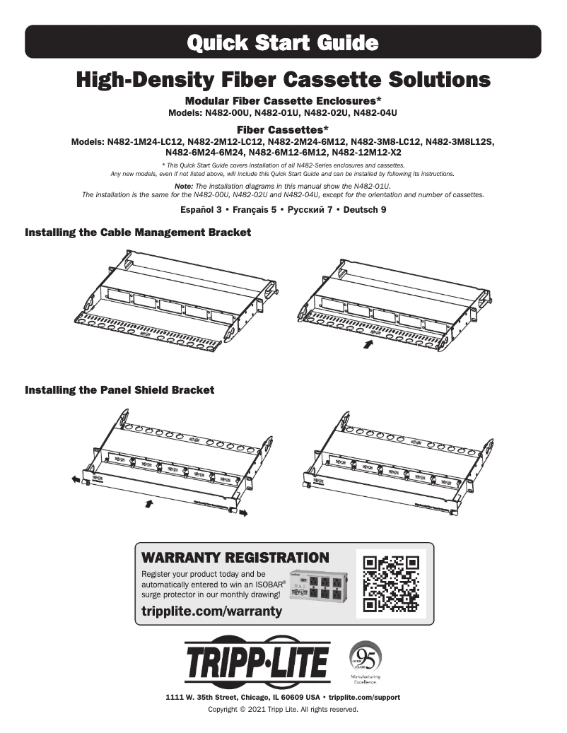 Page n°1 - Manuel utilisateur Tripp Lite N482-3M8-LC12