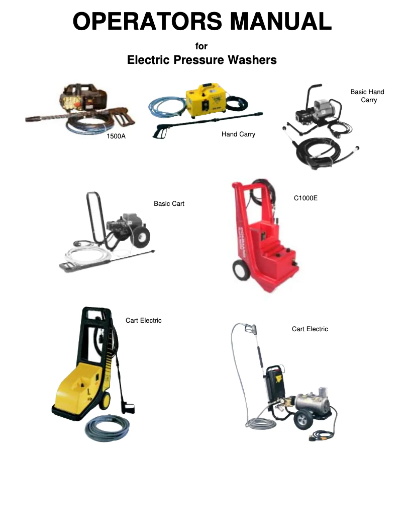 Page n°1 - Manuel utilisateur Cam Spray 1500A