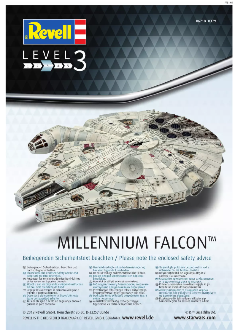 Page n°1 - Manuel utilisateur Revell Millennium Falcon