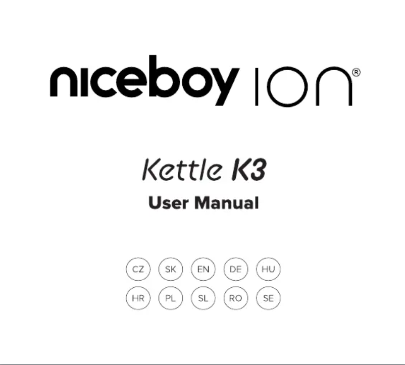 Page n°1 - Manuel utilisateur Niceboy ION Kettle K3