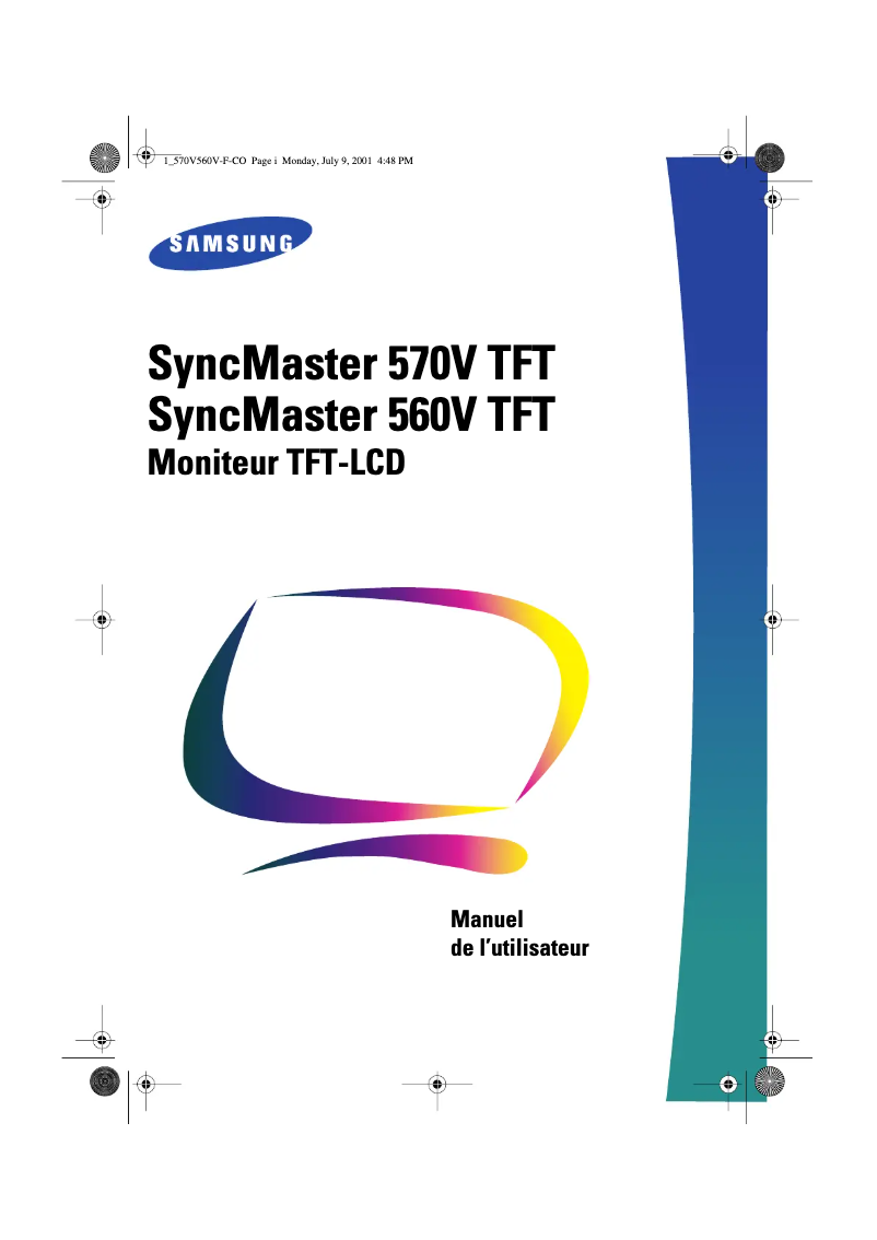 Page 1 de la notice Manuel utilisateur Samsung SyncMaster 560VTFT