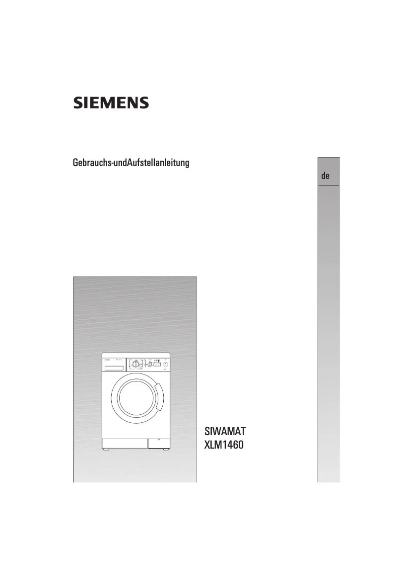 Page n°1 - Manuel utilisateur Siemens WXLM1460