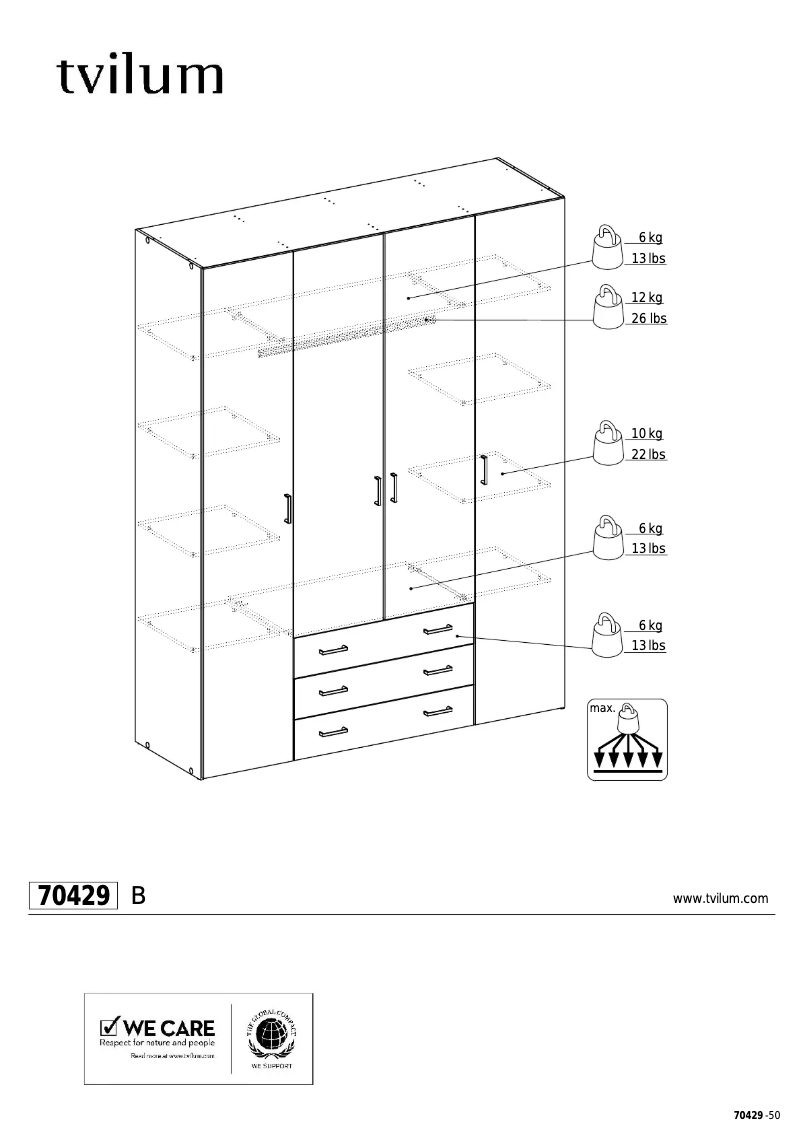 Page n°1 - Manuel utilisateur Wehkamp Space (200x154x50)