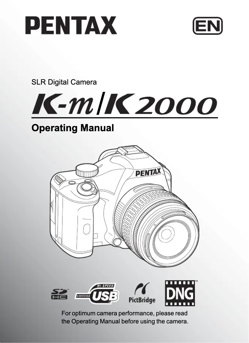 Page 1 de la notice Manuel utilisateur Pentax K-m