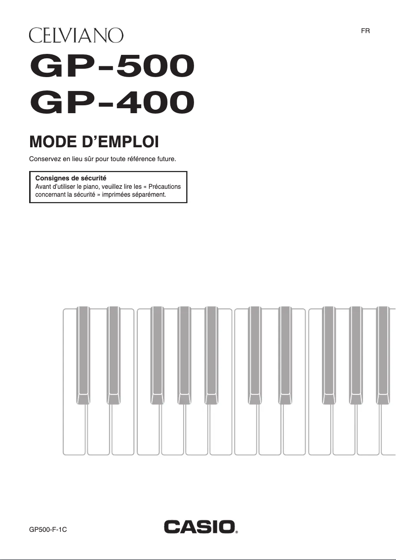 Image de la première page du manuel de l'appareil Celviano GP-500