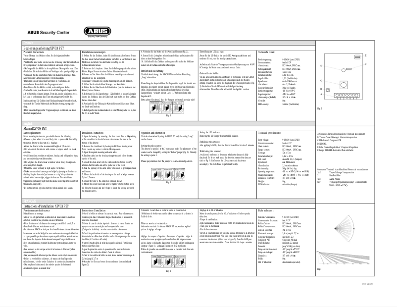 Page 1 de la notice Mode d'emploi Abus Xevox BW8070