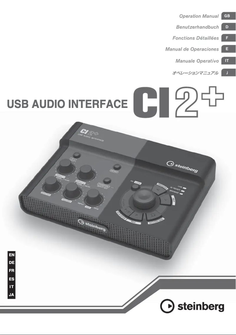 Page 1 de la notice Manuel utilisateur Steinberg CI2+