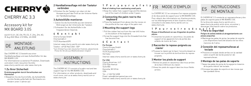 Page 1 de la notice Manuel utilisateur Cherry AC 3.3