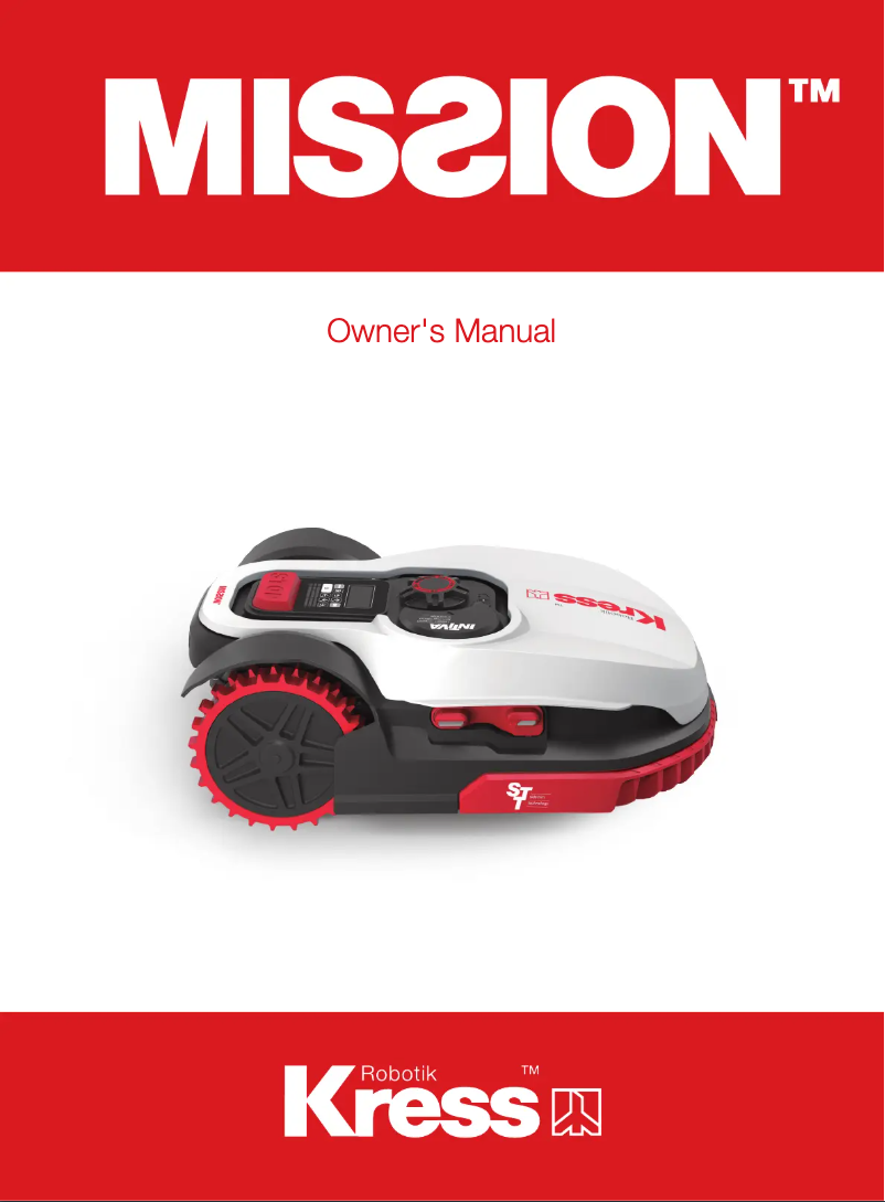 Page n°1 - Manuel utilisateur Kress Mission 1000 KR120E