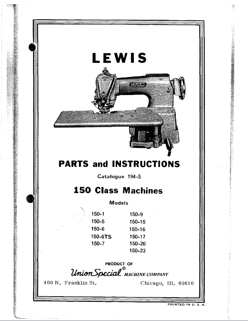 Image de la première page du manuel de l'appareil 150-23
