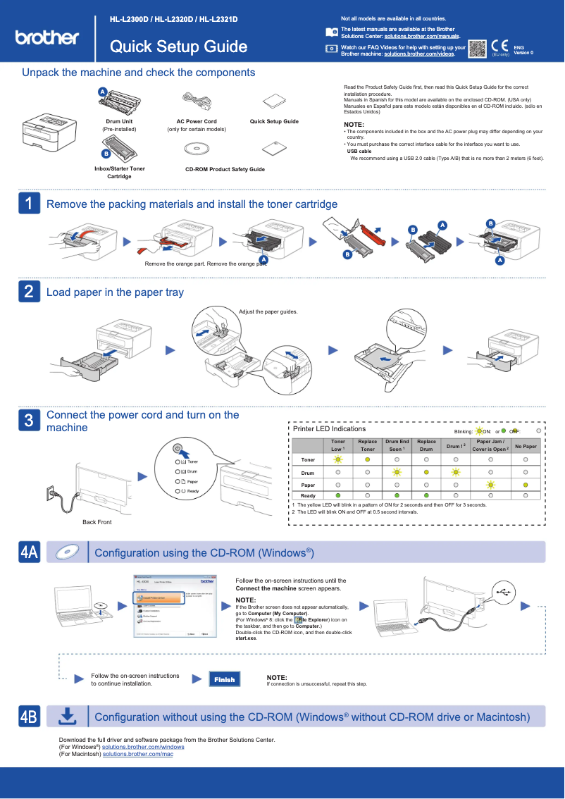 Page 1 de la notice Manuel utilisateur Brother HL-L2300DR
