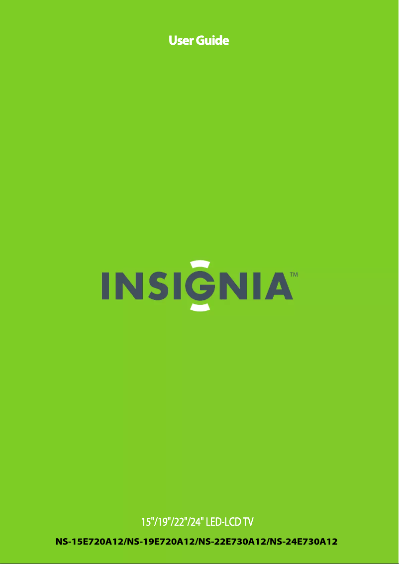 Page 1 de la notice Manuel utilisateur Insignia NS-22E730A12