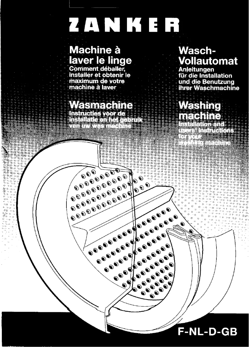 Page 1 de la notice Manuel utilisateur Zanker WA 1045 te