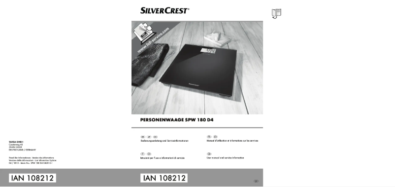 Page 1 de la notice Manuel utilisateur SilverCrest SPW 180 D4