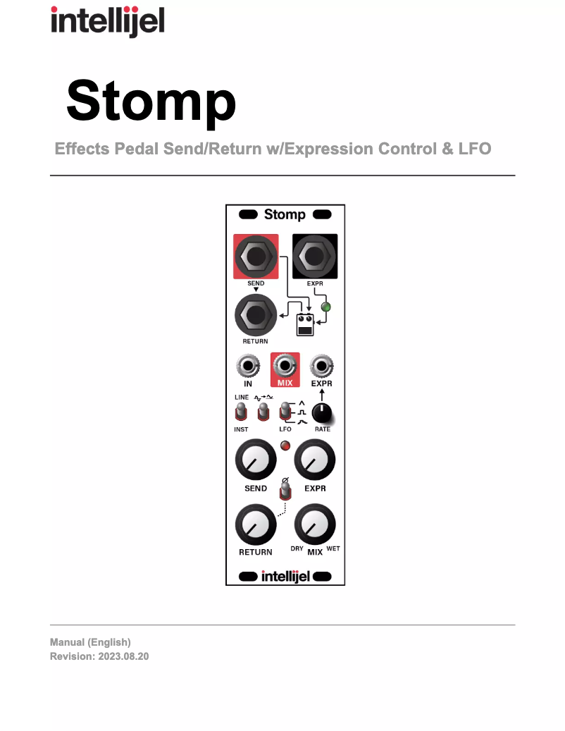 Page 1 de la notice Manuel utilisateur Intellijel Stomp