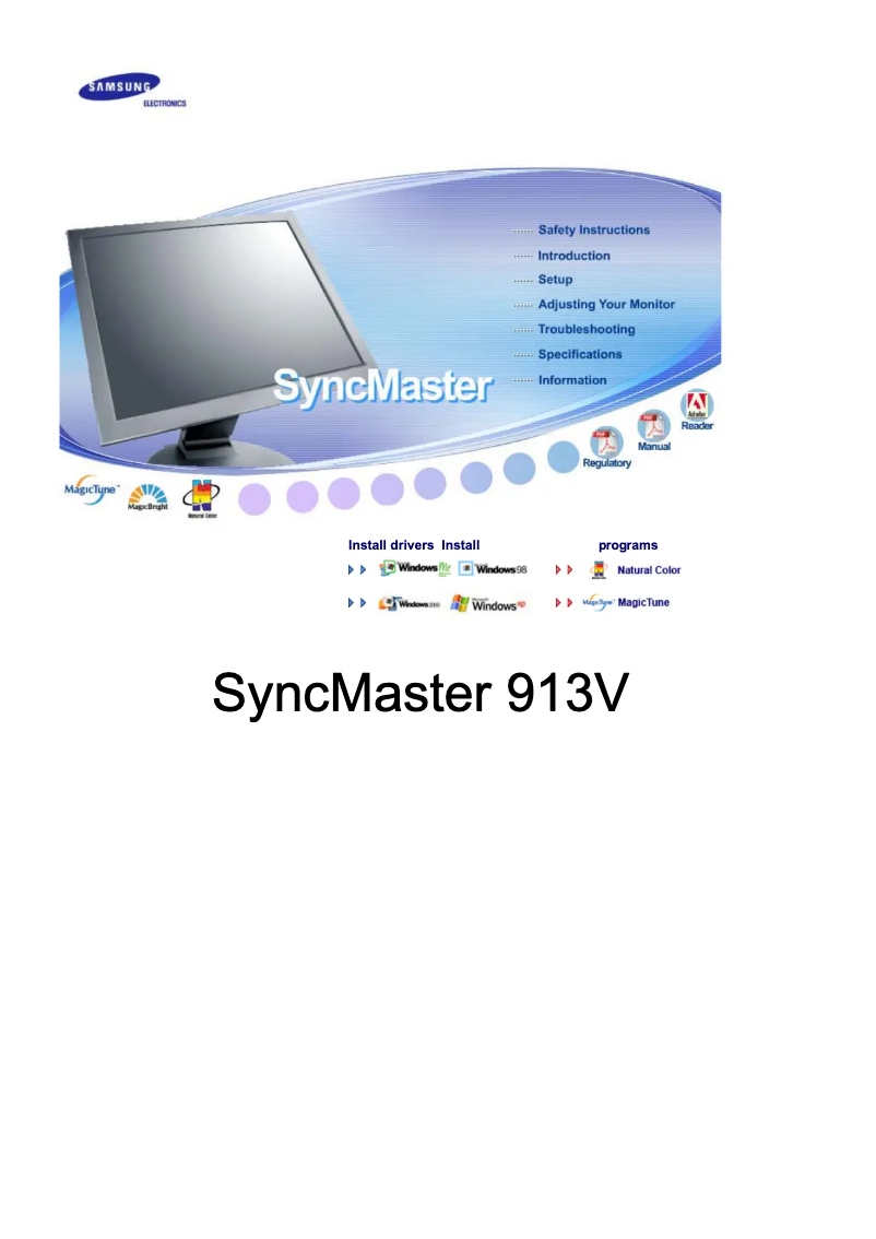 Page n°1 - Manuel utilisateur Samsung SyncMaster 913V