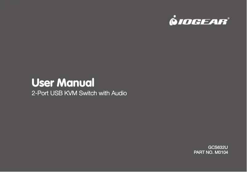 Page 1 de la notice Manuel utilisateur iogear GCS632