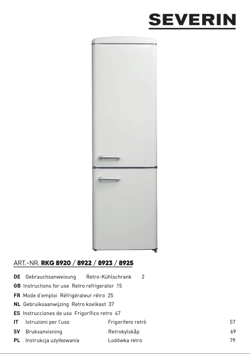 Image de la première page du manuel de l'appareil RKG 8922