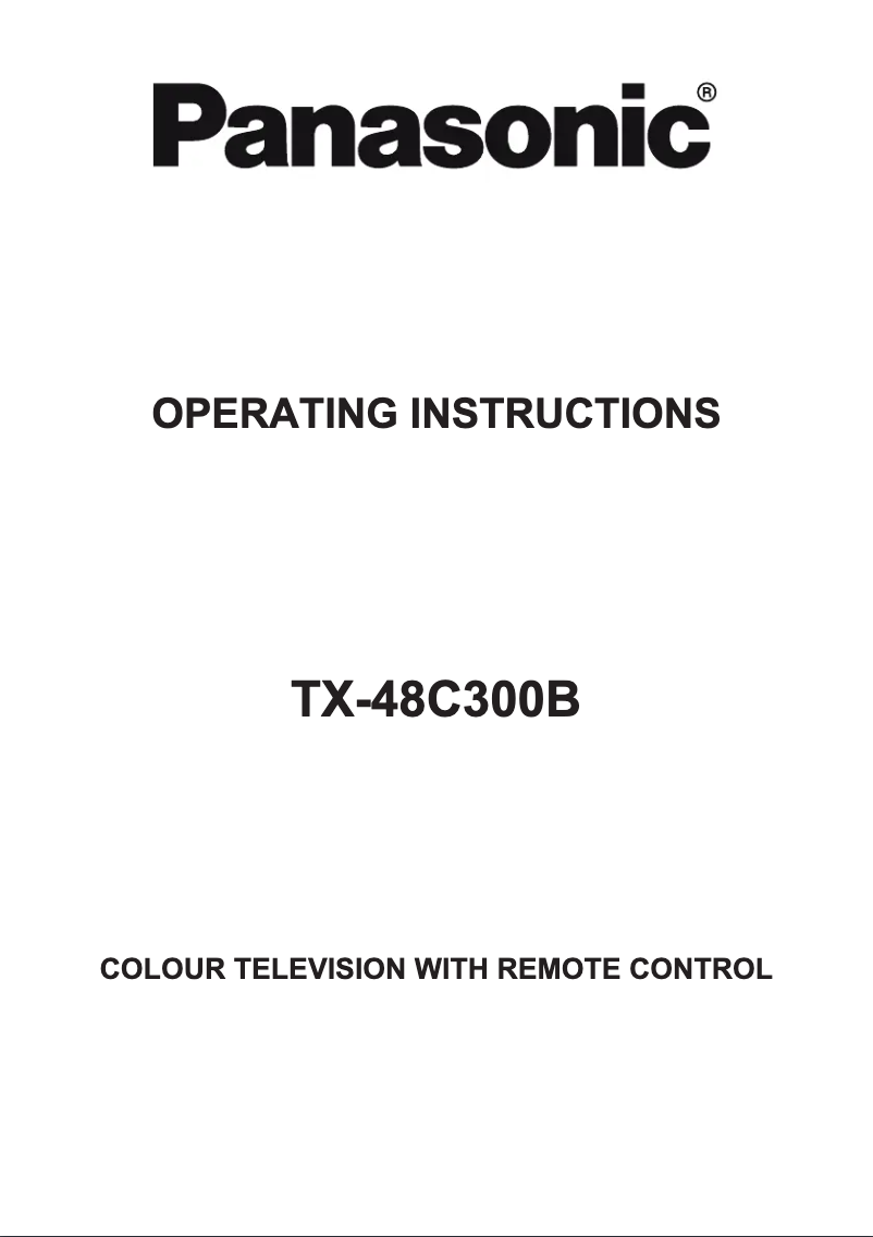 Page 1 de la notice Manuel utilisateur Panasonic Viera TX-48C300B