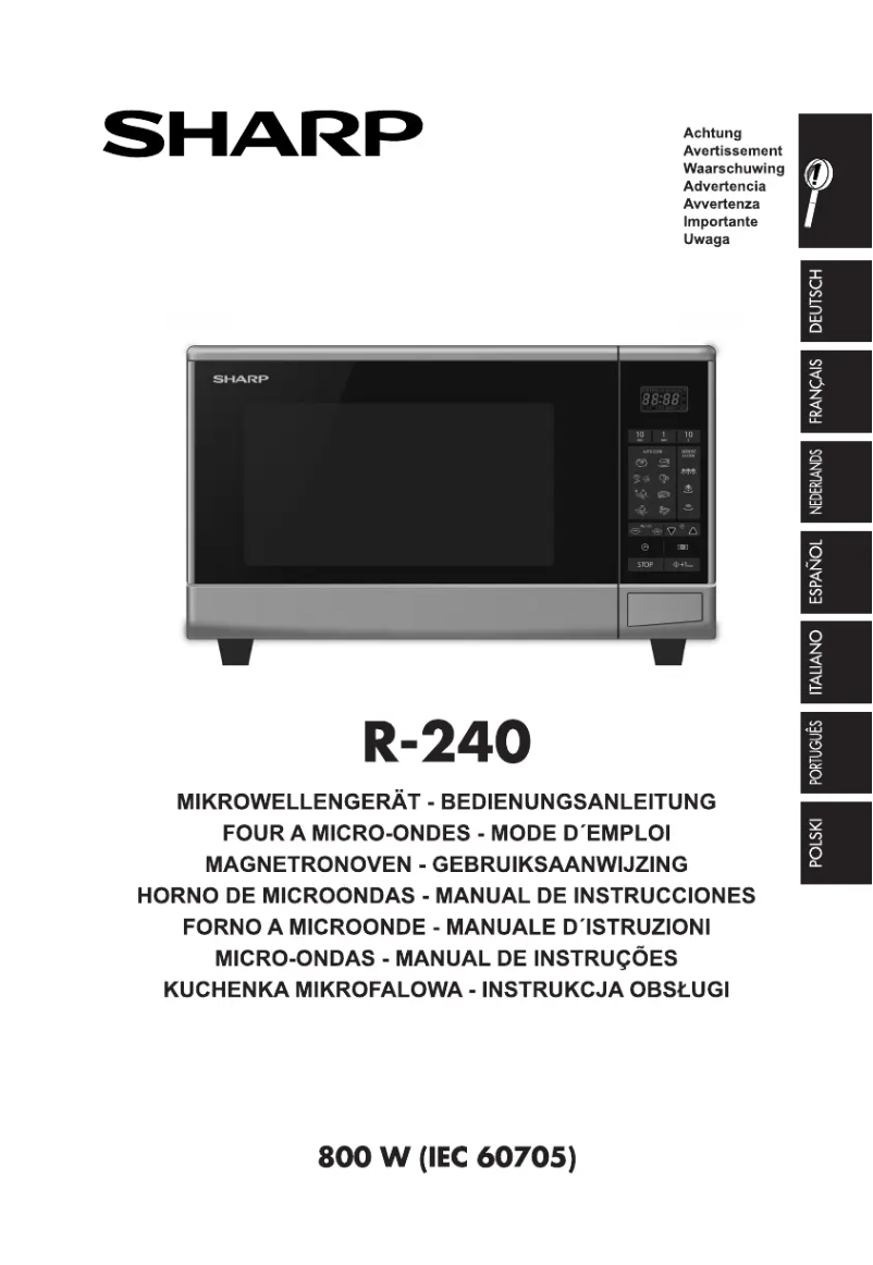 Page n°1 - Manuel utilisateur Sharp R-240 BK