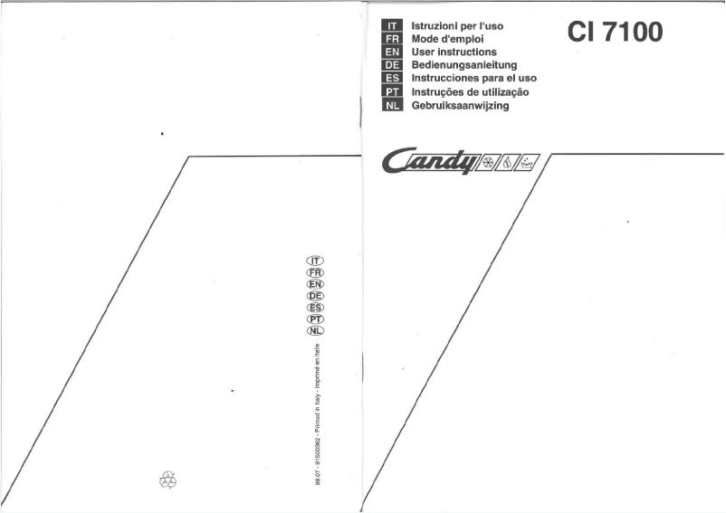 Page 1 de la notice Manuel utilisateur Candy LS CI 7100 X