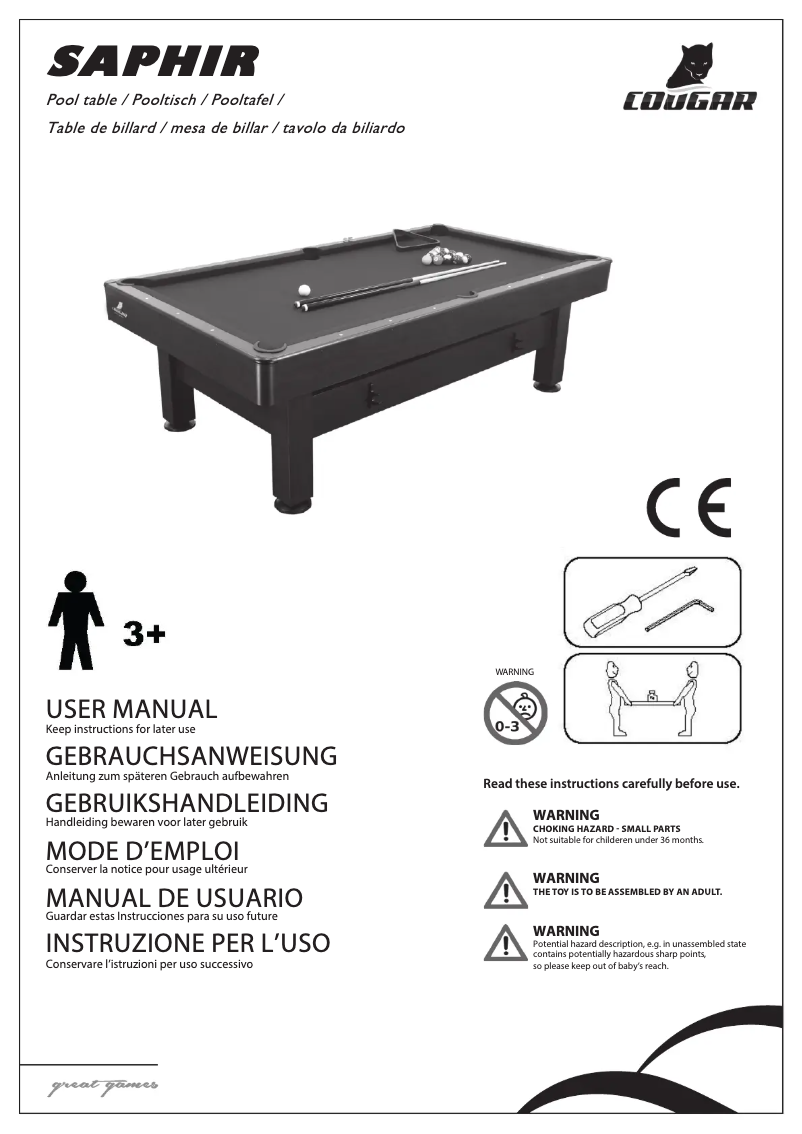 Image de la première page du manuel de l'appareil Saphir