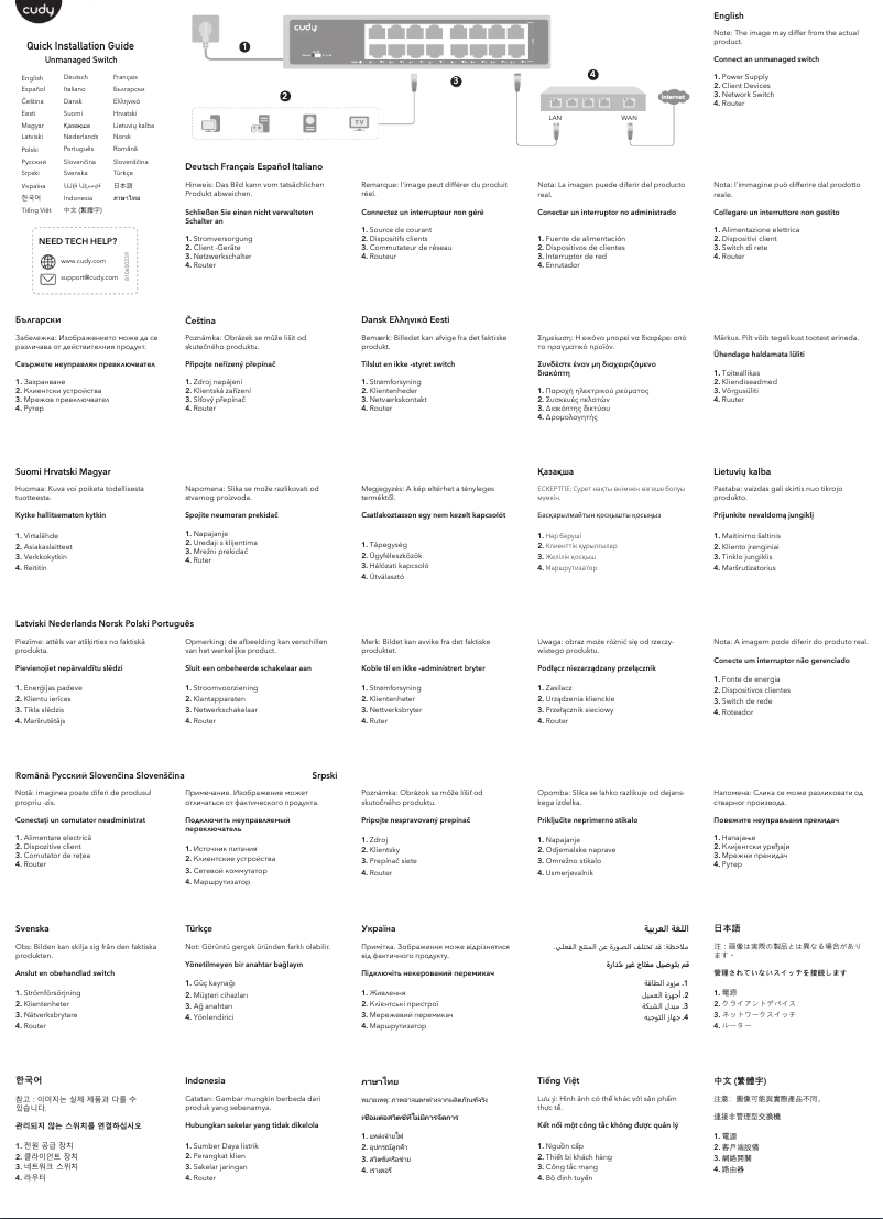 Page 1 de la notice Manuel utilisateur Cudy GS1024L