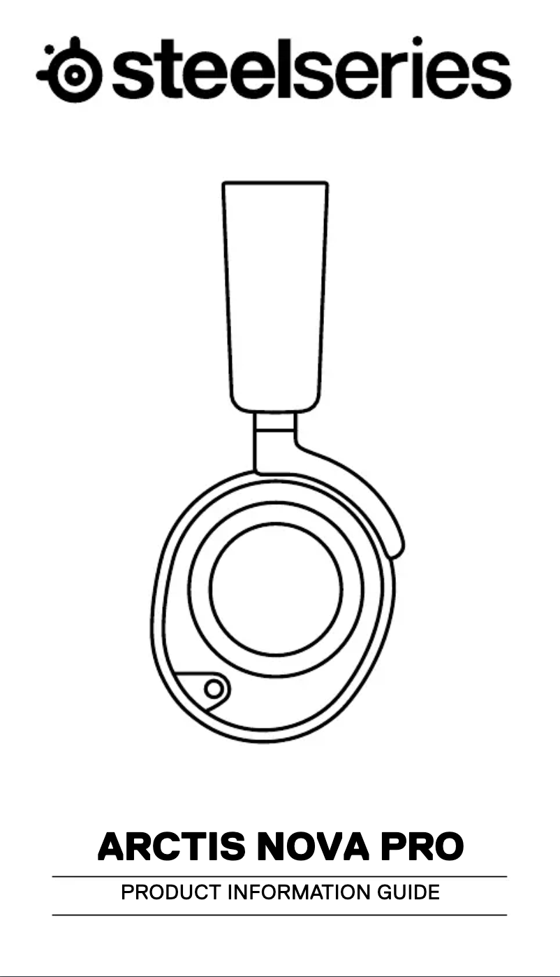 Page 1 de la notice Manuel utilisateur Steelseries Arctis Nova Pro