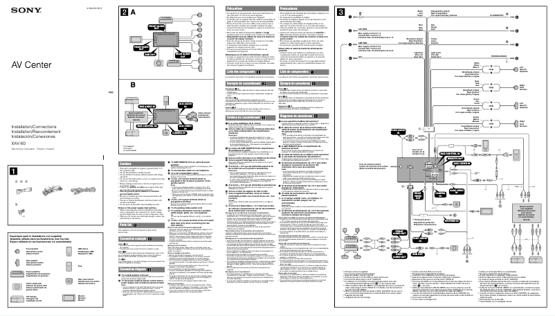 Image de la première page du manuel de l'appareil XAV-60