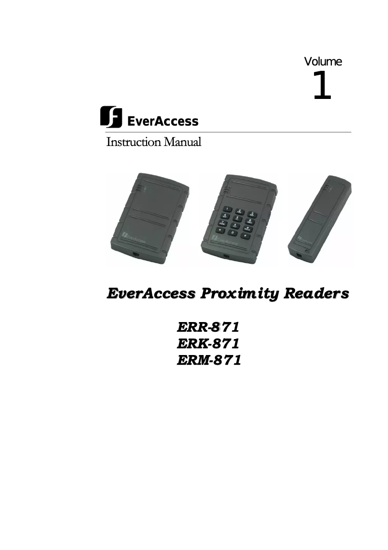 Page n°1 - Manuel utilisateur EverFocus ERM-871
